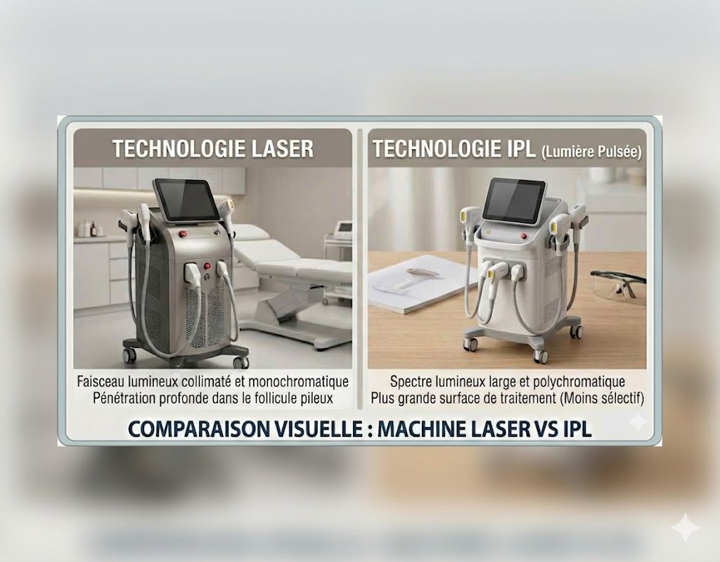 épilation laser vs IPL différences appareils esthétique Montréal