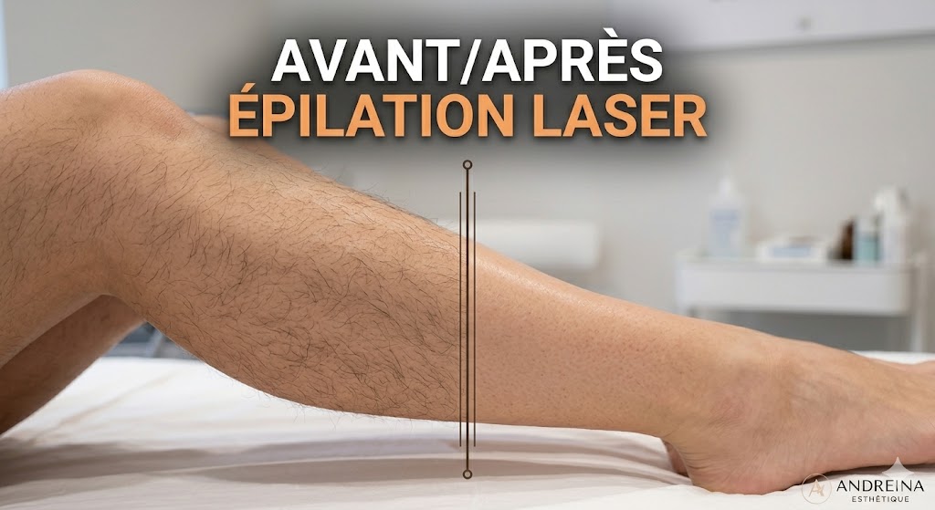 résultats épilation laser avant après réduction pilosité Montréal