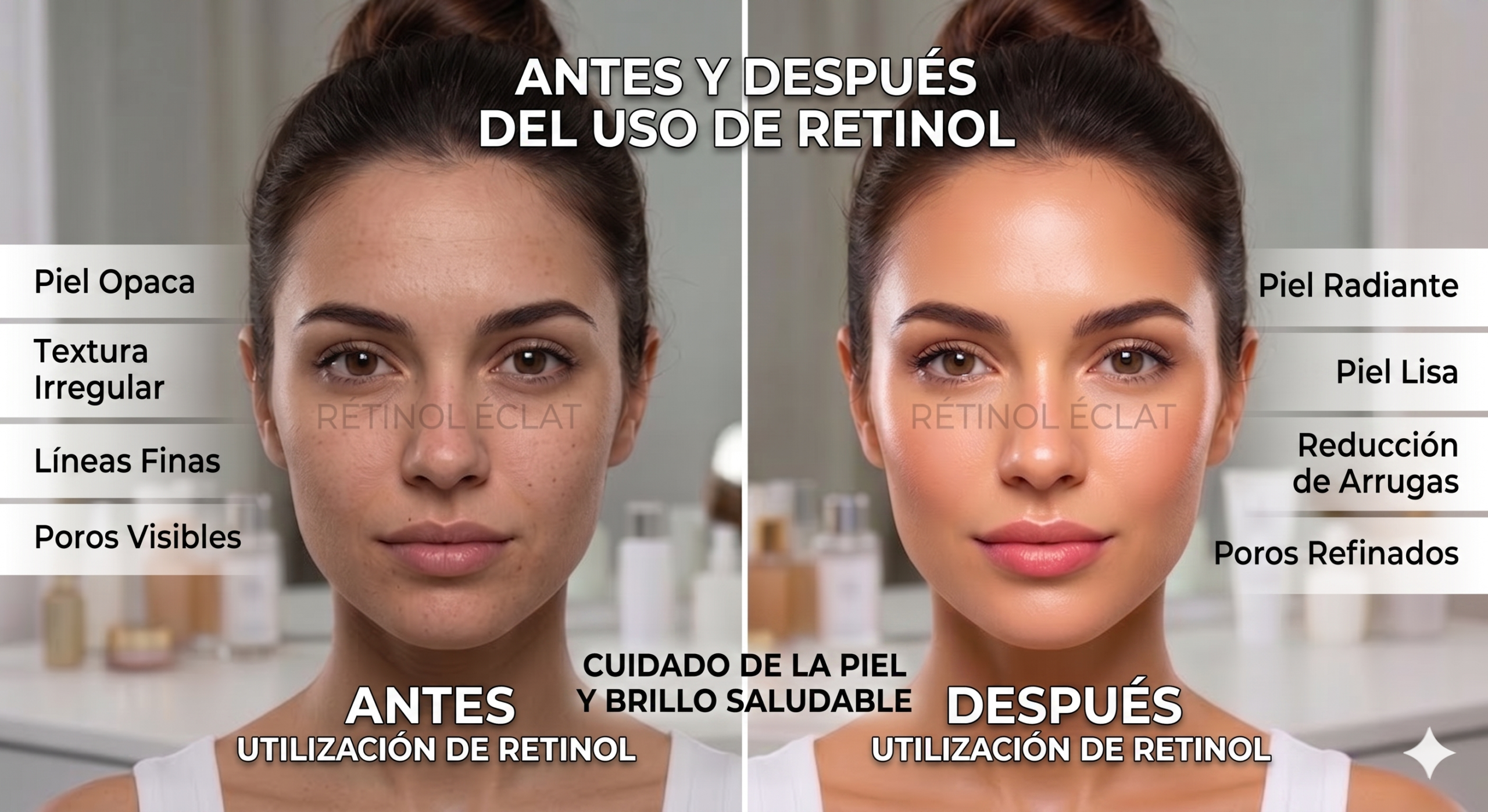 beneficios rétinol cuidado de la piel luminosidad anti edad skincare