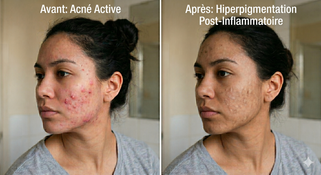 manchas pigmentarias piel rostro después del acné hiperpigmentación