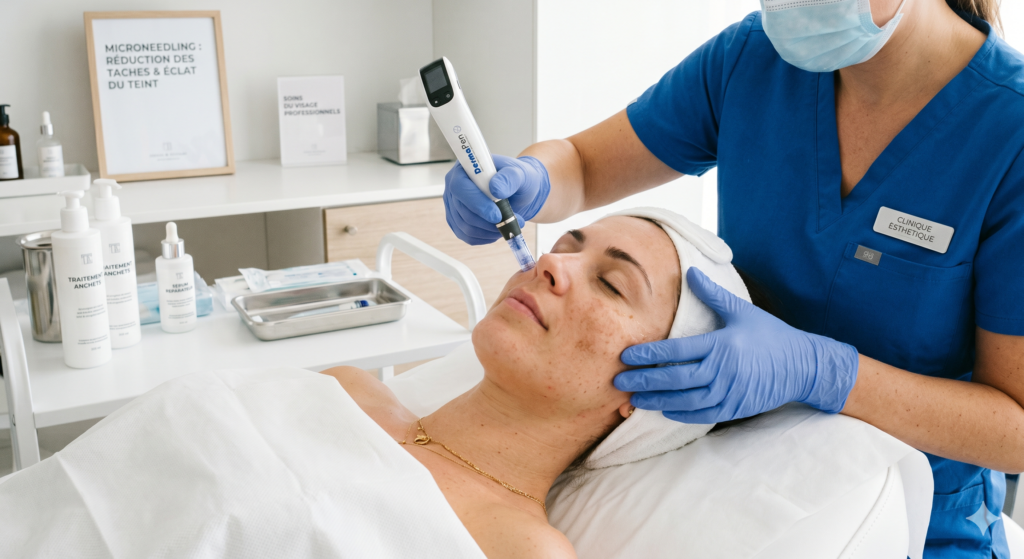 tratamiento estético microneedling manchas pigmentarias piel rostro
